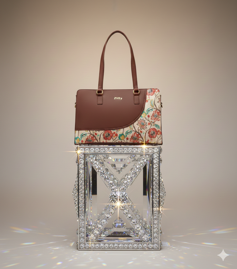 Zilly Women’s Office Essential Bag |  MALLIGAI BLOSSOM pattern