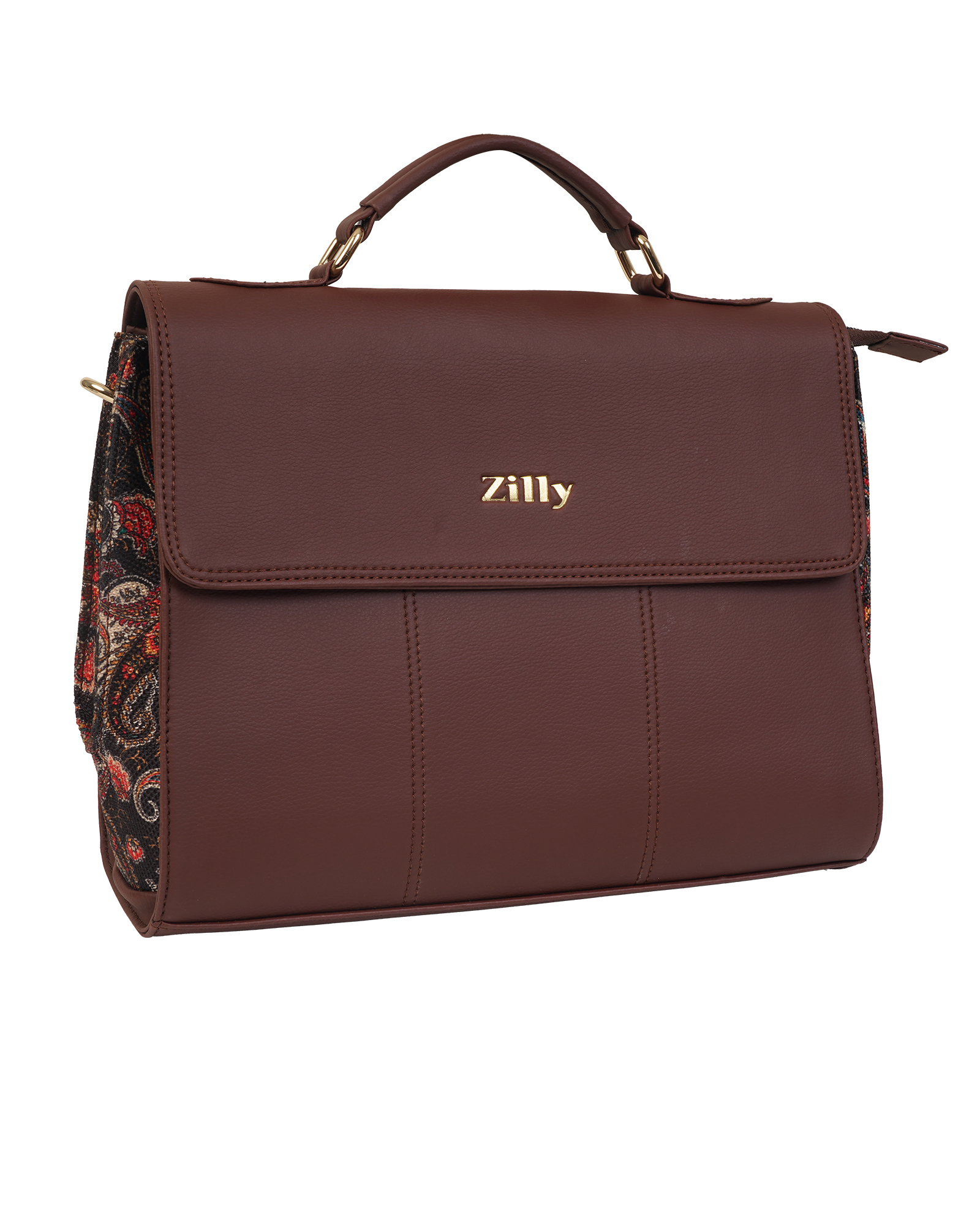 Zilly.  | Executive satchel bag - MAANGUYIL HERITAGE pattern