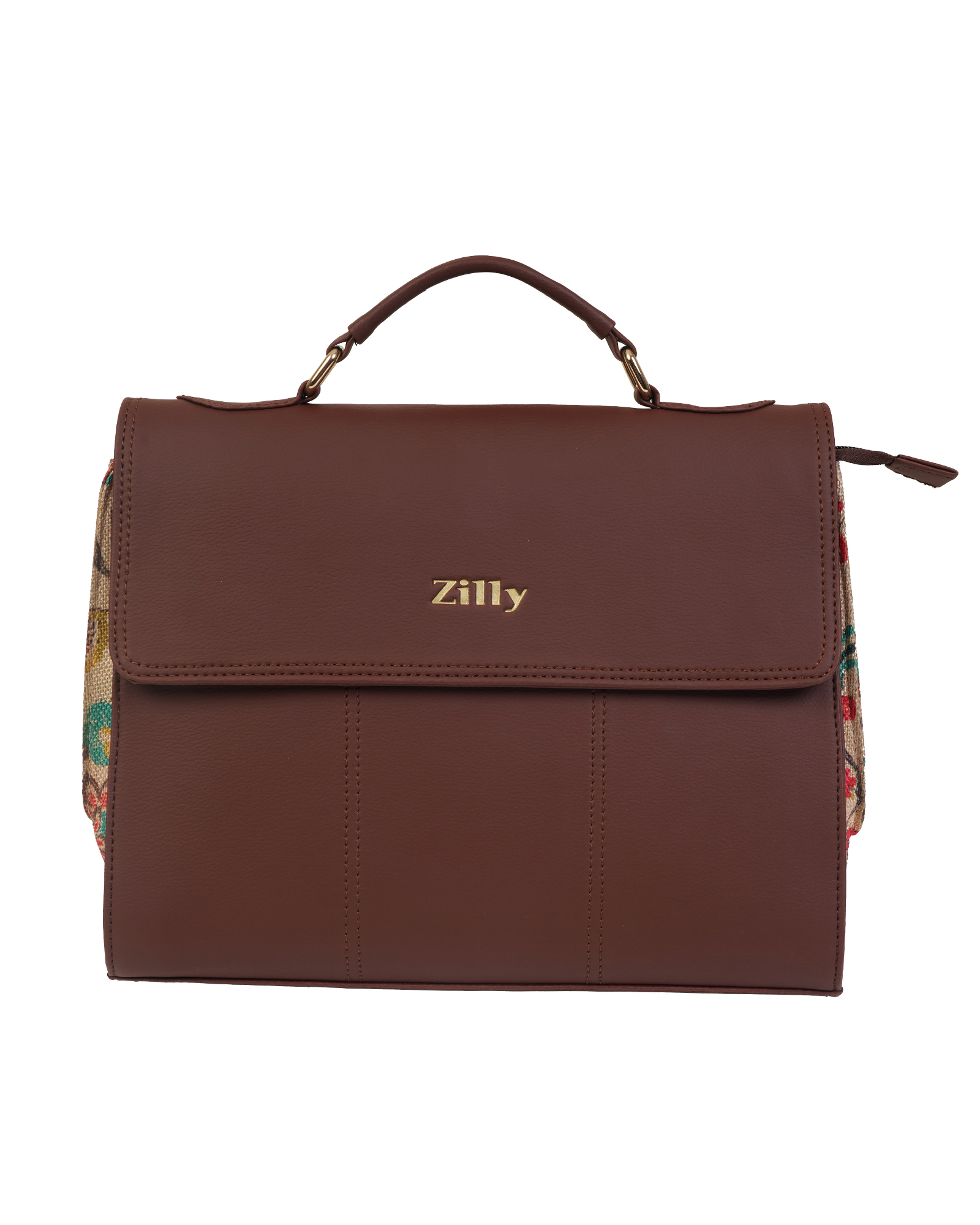Zilly | Executive satchel bag - MALLIGAI BLOSSOM pattern