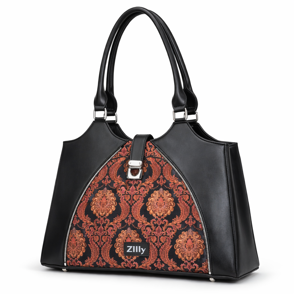 Zilly. Vana Carryall laptop bag - Mayura jaalam pattern