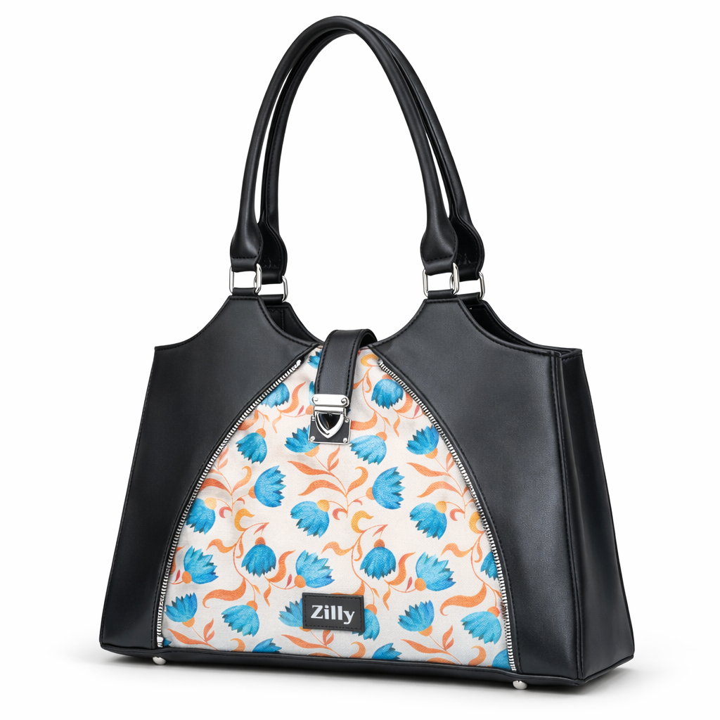 Zilly. Vana Carryall laptop bag - Malar Thendral pattern