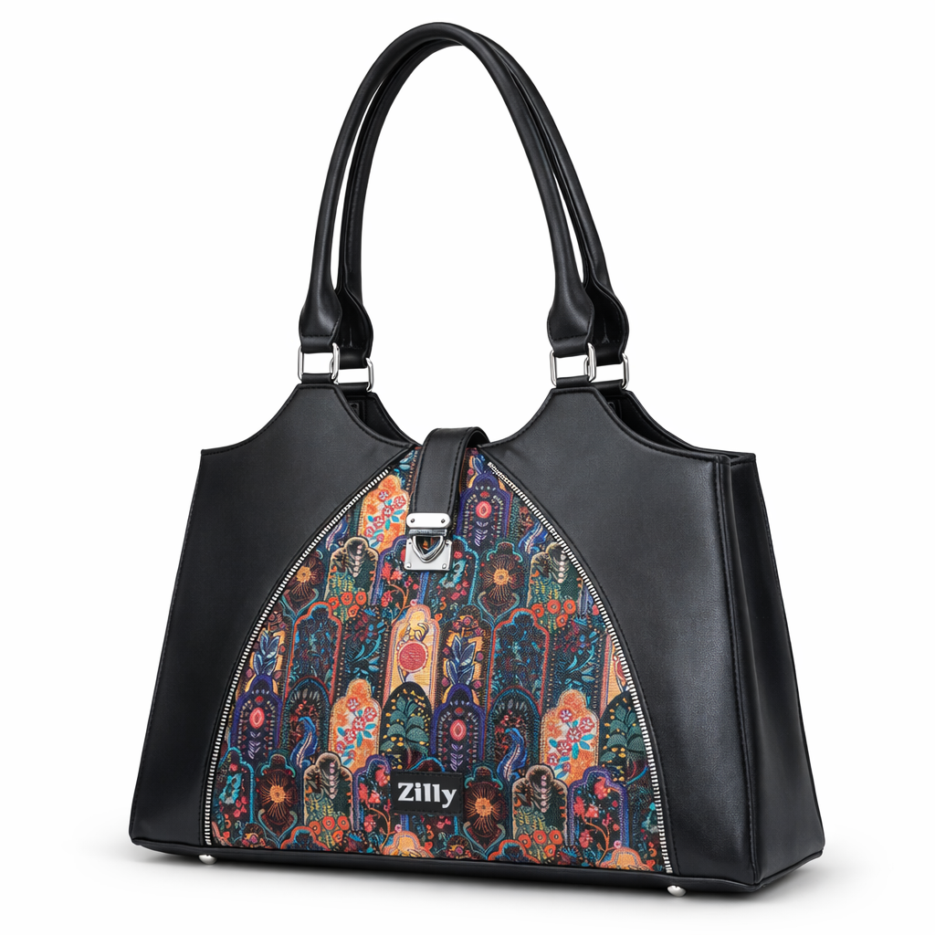 Zilly. Vana Carryall laptop bag - Chithira Maaligai pattern