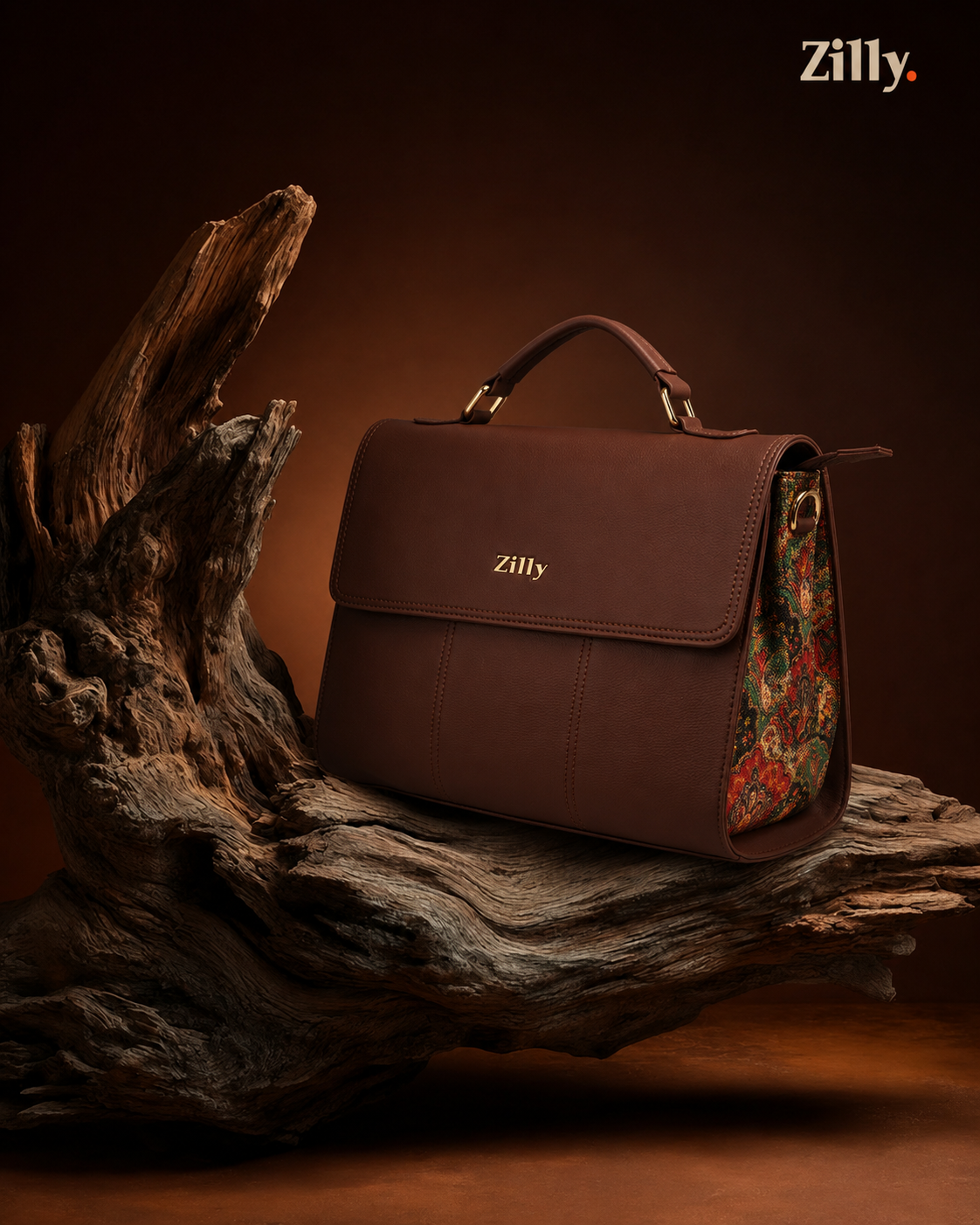 Zilly Executive satchel bag -VALLARI ROYALE pattern