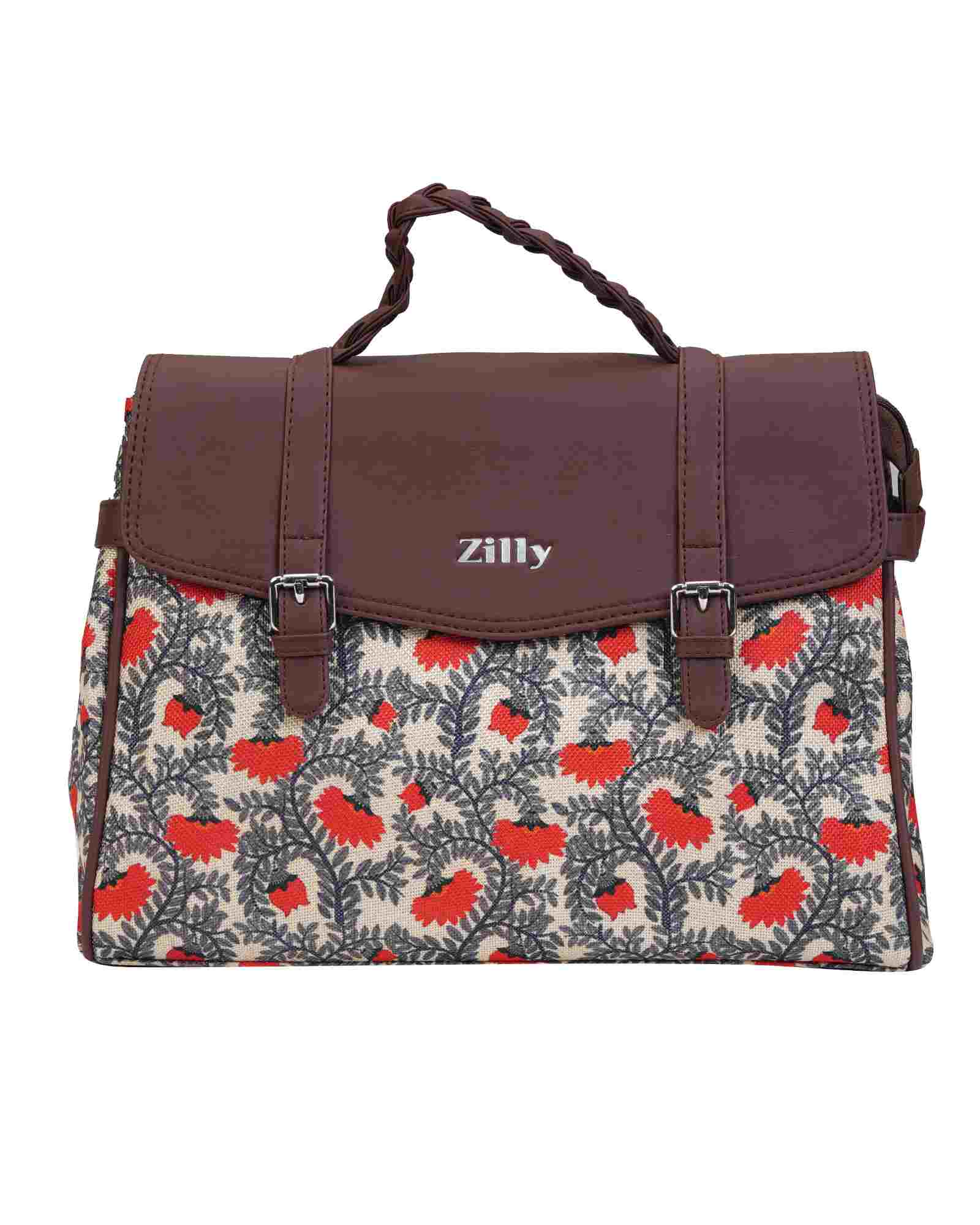 Woman's Artistic Hobo - Red kurinji Bloom pattern