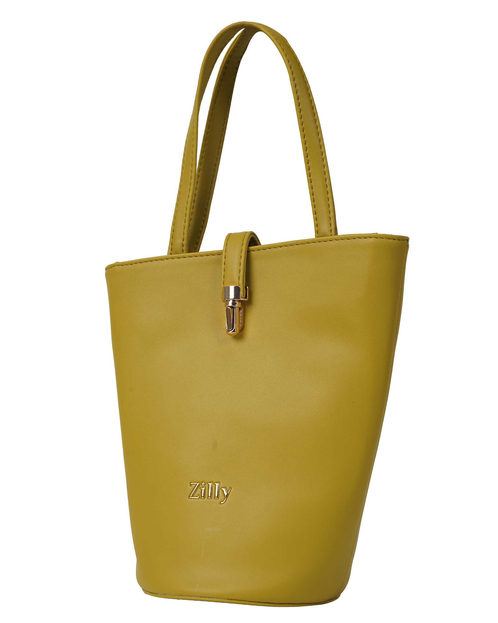 Structured bucket bag - mustard yellow