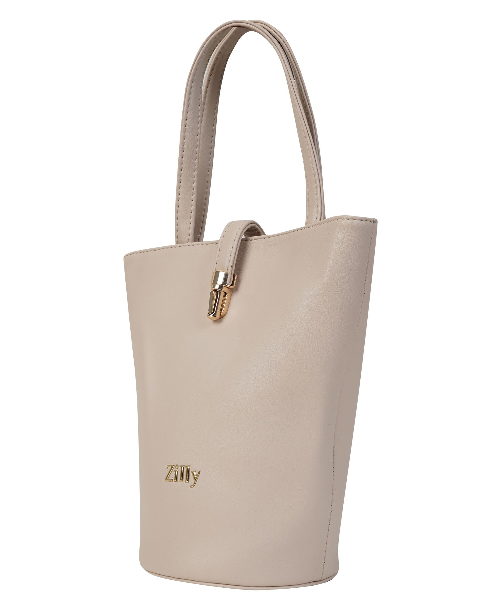 Structured bucket bag - ivory color