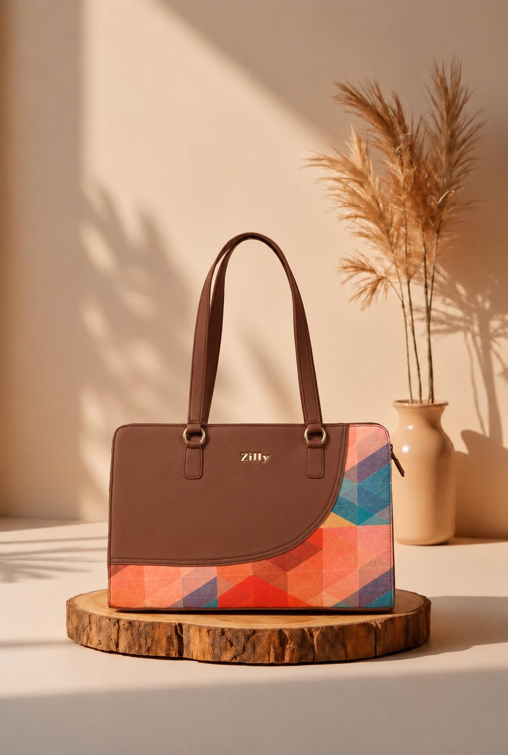 Zilly Women’s Office Essential Tote Bag  -. SEMBARUTHI WEAVE pattern
