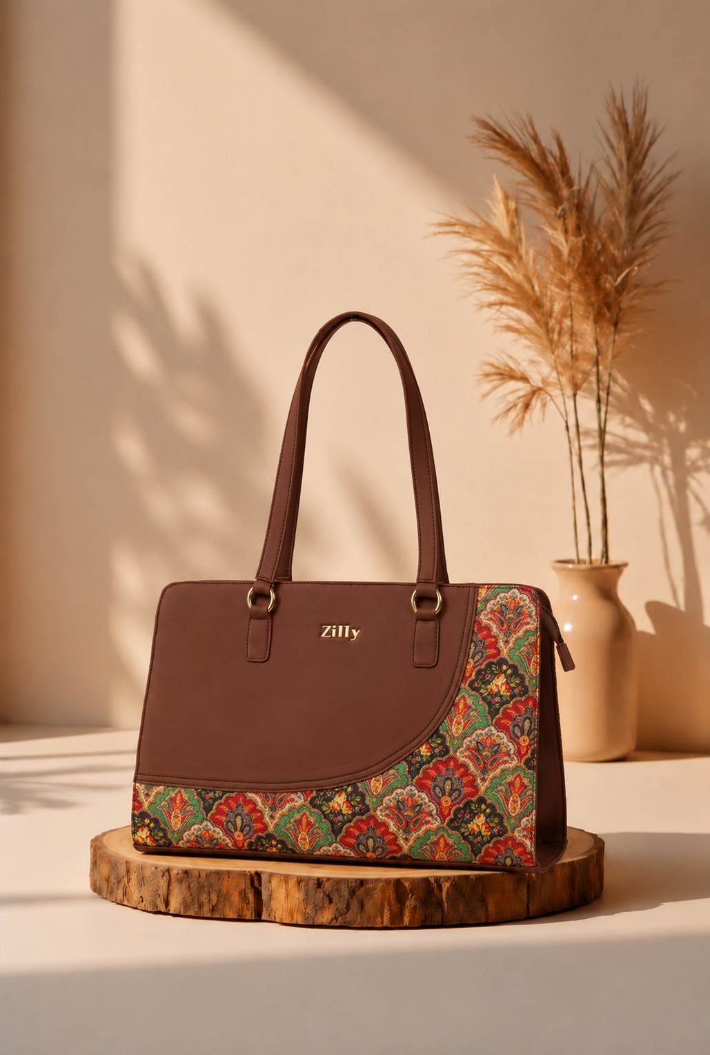 Zilly Women’s Office Essential Tote Bag -VALLARI ROYALE pattern