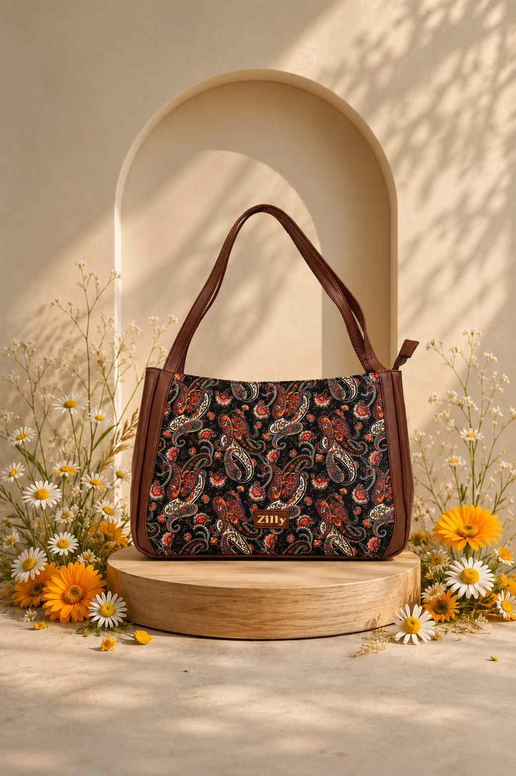 Zilly. U-boat Daily Tote woman's Handbag-Maaguyil heritage pattern