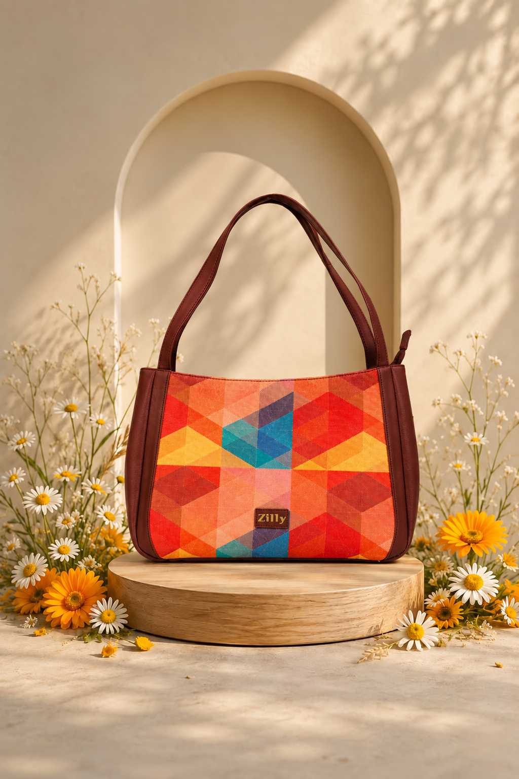 Zilly. U-boat Daily Tote woman's Handbag - Sembaruthi weve pattern