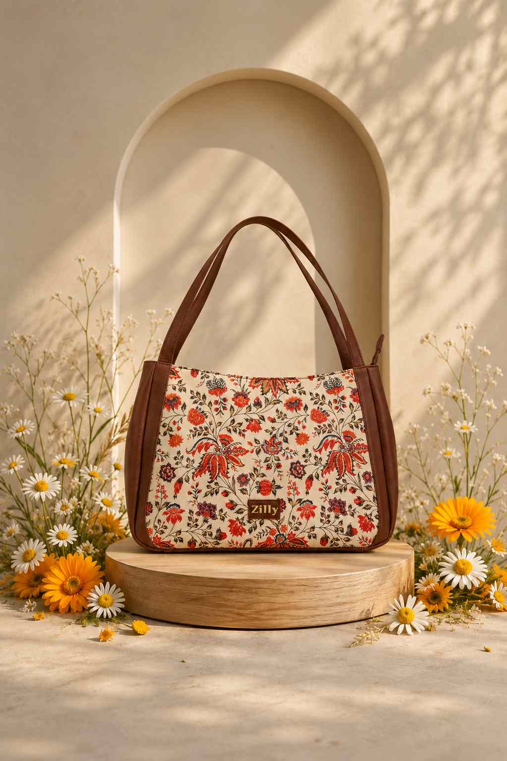 Zilly. U-boat Daily tote women's Handbags- Roja Vanam pattern